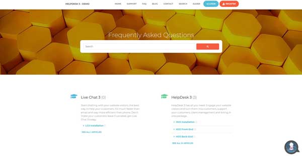 Well structured FAQ overview (different layouts available)